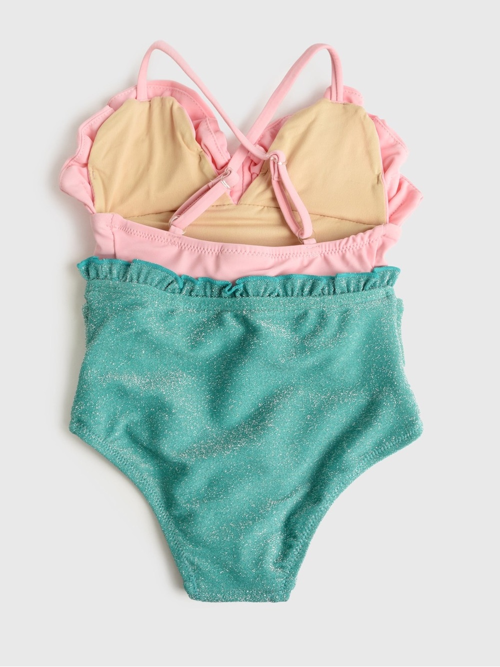 Shade Critters Pink & Teal Mermaid One-Piece Swimsuit 18-24 Months - Picture 4 of 6